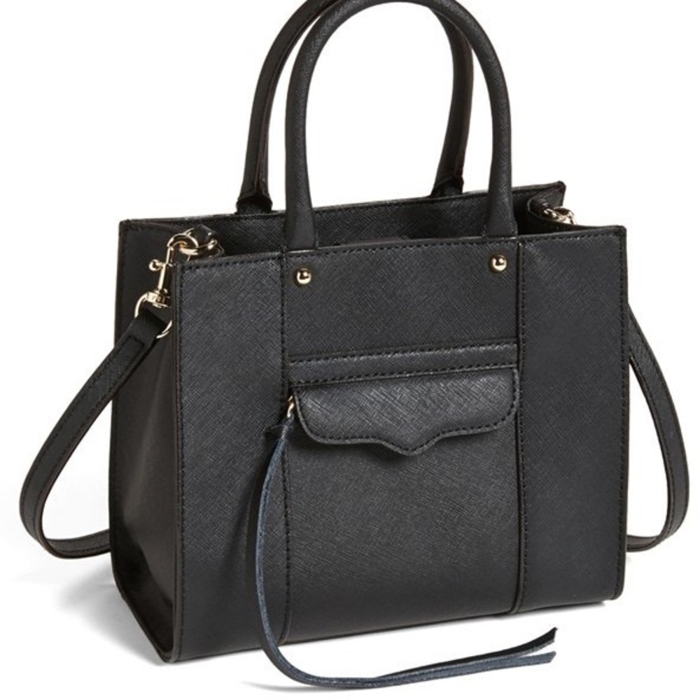 Rebecca Minkoff Mini MAB Leather Crossbody Purse in Black